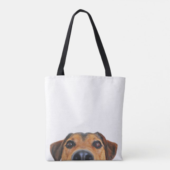 Bolsa de dupla face com foto personalizada de cão (Verso)