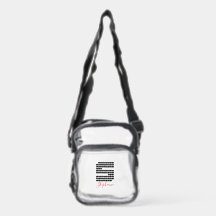 Bolsa de Estádio Limpa - simples Letra Inicial S