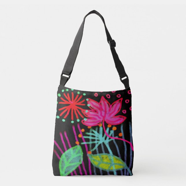 Bolsa de Flores Abstrato Funky (Frente)