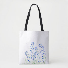 Bolsa de flores azuis