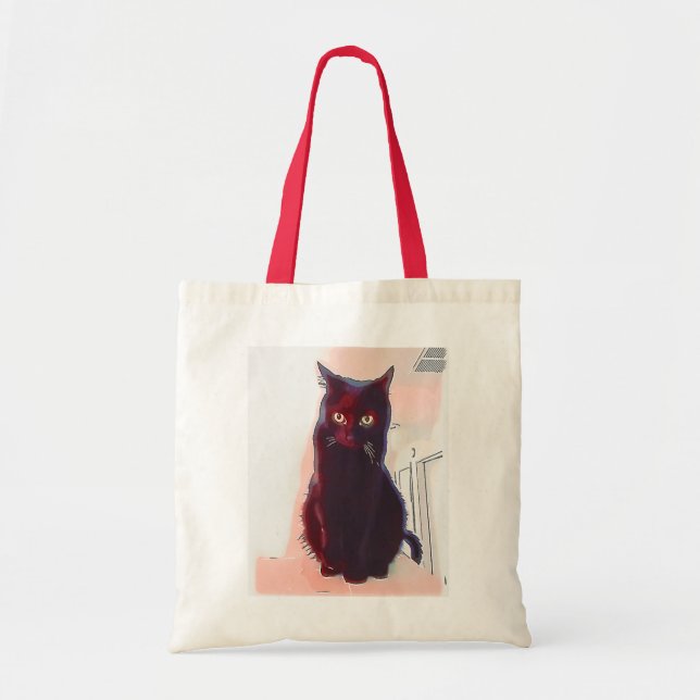 Bolsa de Gato Preto Curioso (Frente)