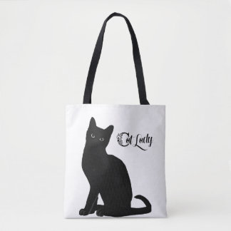 Bolsa de gato preto e branco