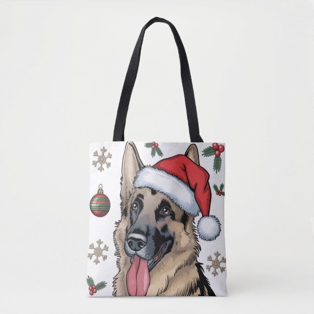 Bolsa de German shepherd de Papais noeis de Natal (Frente)