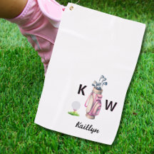 Bolsa de Golfe Rosa Encantadora Personalizada com