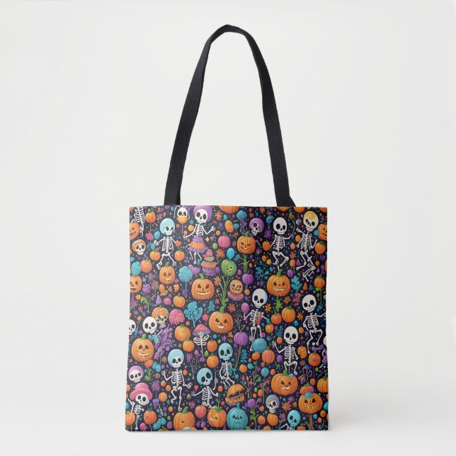 Bolsa de Halloween, Skeletons Dançantes Engraçados (Frente)