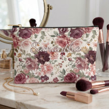 Bolsa de Higiene Pessoal com Arte Floral Francesa