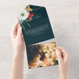 Bolsa de inverno Joyeux Noël Cartão de Natal Elega