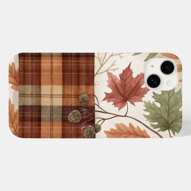 Bolsa de laptop de Abstrato botânica - Folhas Terr (Verso (horizontal))