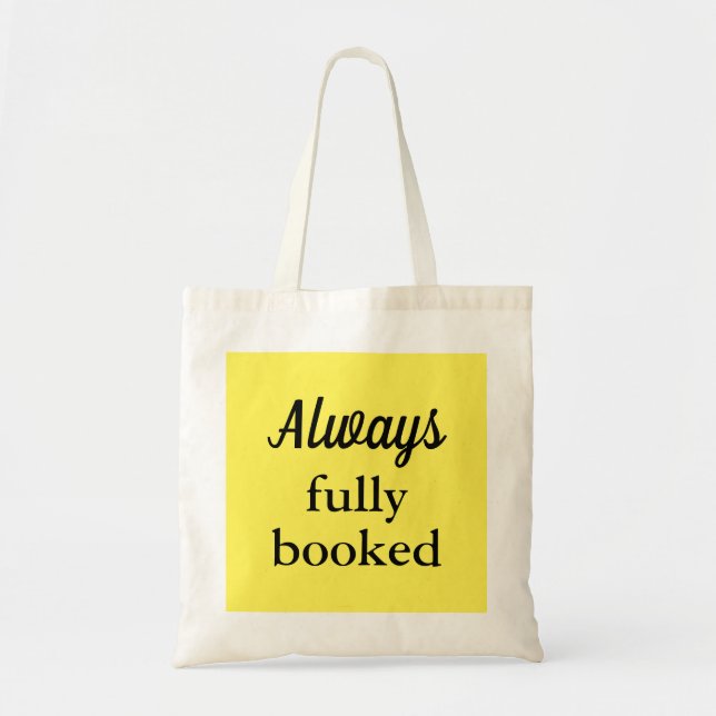Bolsa de livro engraçado, bonito amarelo, lavável  (Frente)