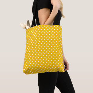 Bolsa de mão Amarela com Bolinhas Bolsa Retrô