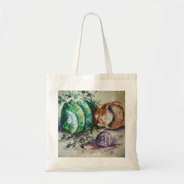 Bolsa de Mão Ann Hayes Pintando Conchas do Mar (Frente)