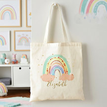 Bolsa de mão arco-íris e estrelas bebê