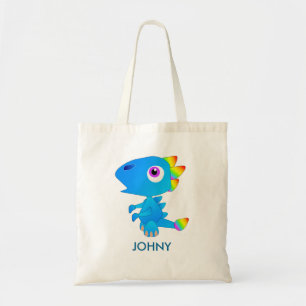 Bolsa de mão azul personalizada do dragão fofo