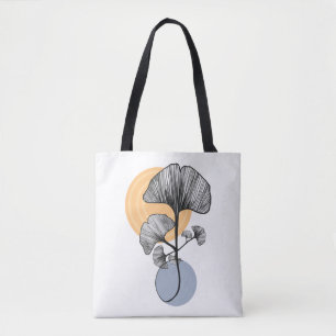Bolsa de mão botânica de folha de Ginkgo moderna