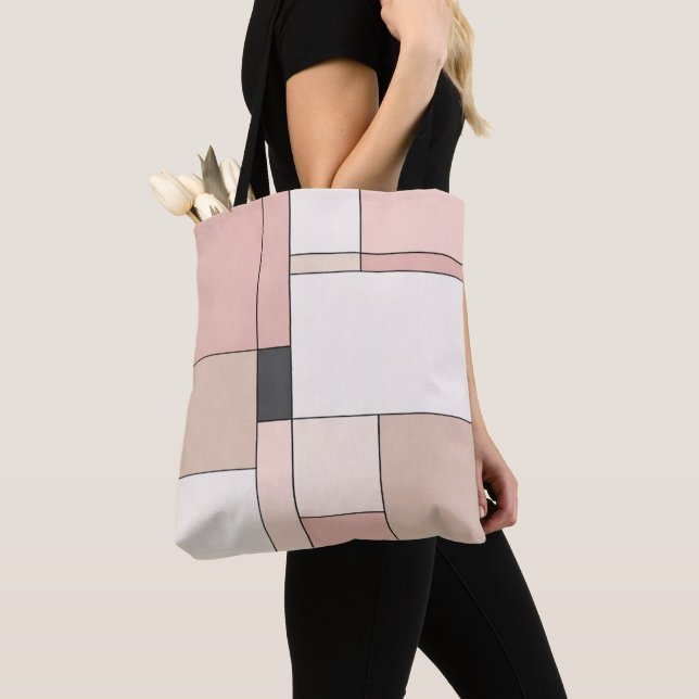 Bolsa de mão Chic Minimalist Sakura Rectangles (Close Up)