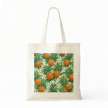 Bolsa de mão clássica com padrão de abacaxi