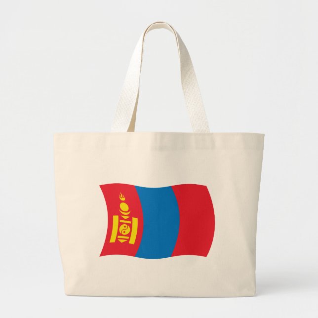 Bolsa de mão com a bandeira da Mongólia (Frente)