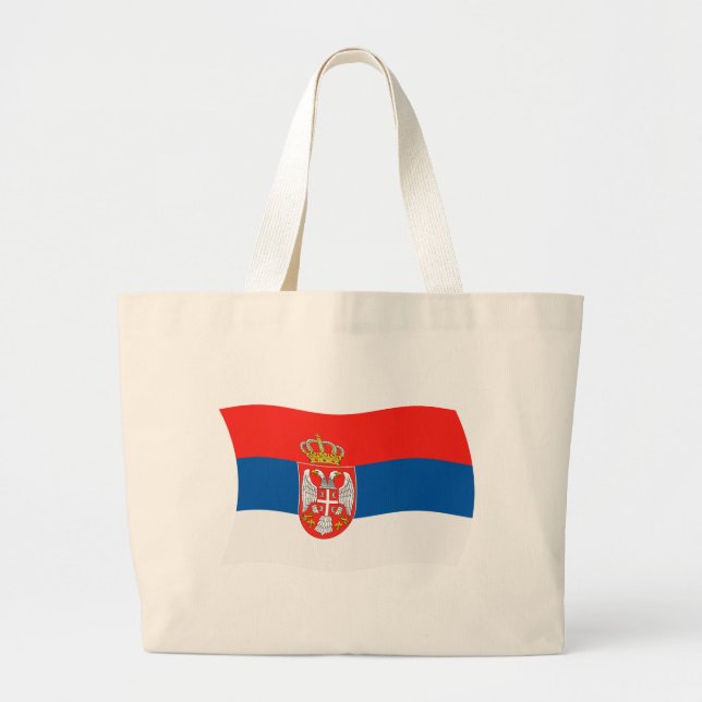 Bolsa de mão com a bandeira da Sérvia (Frente)
