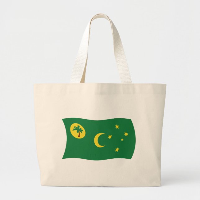 Bolsa de mão com a bandeira das Ilhas Cocos (Frente)