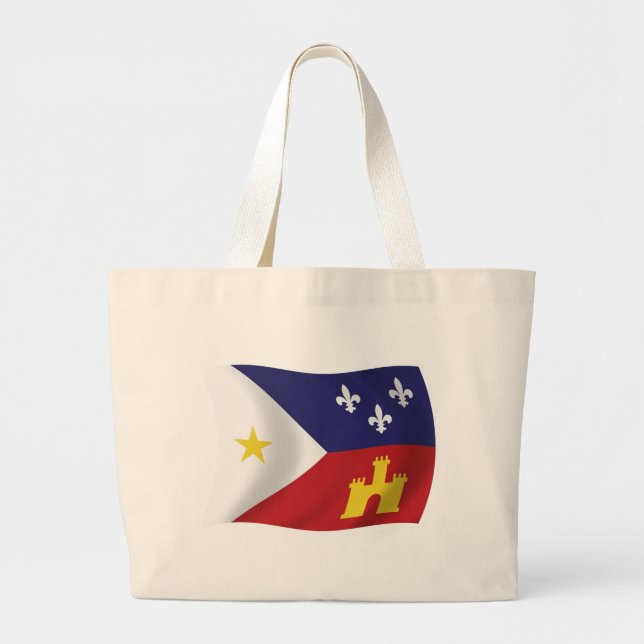 Bolsa de mão com a bandeira de Acadiana (Frente)