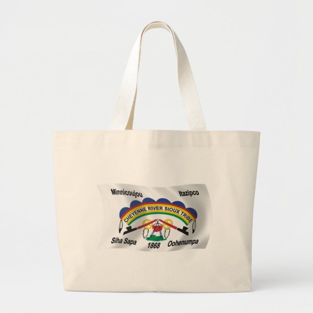 Bolsa de mão com a bandeira de Cheyenne River Siou (Frente)