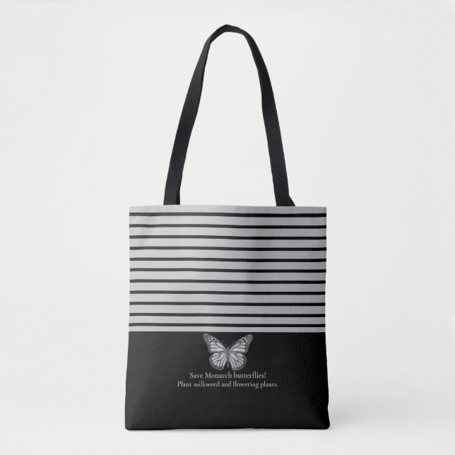 Bolsa de mão com borboleta-monarca (Frente)