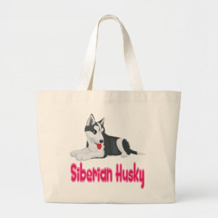 Bolsa de mão com cachorro filhote Husky Siberiano