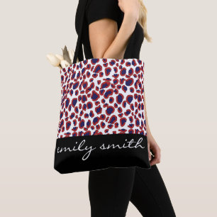 Bolsa de mão com estampa de leopardo personalizada