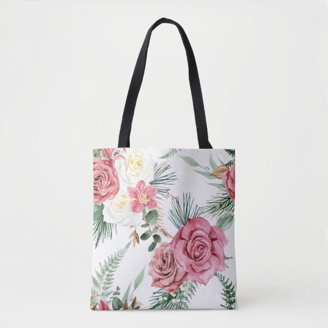 Bolsa de Mão com Estampa Floral (Frente)