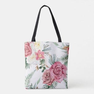 Bolsa de Mão com Estampa Floral