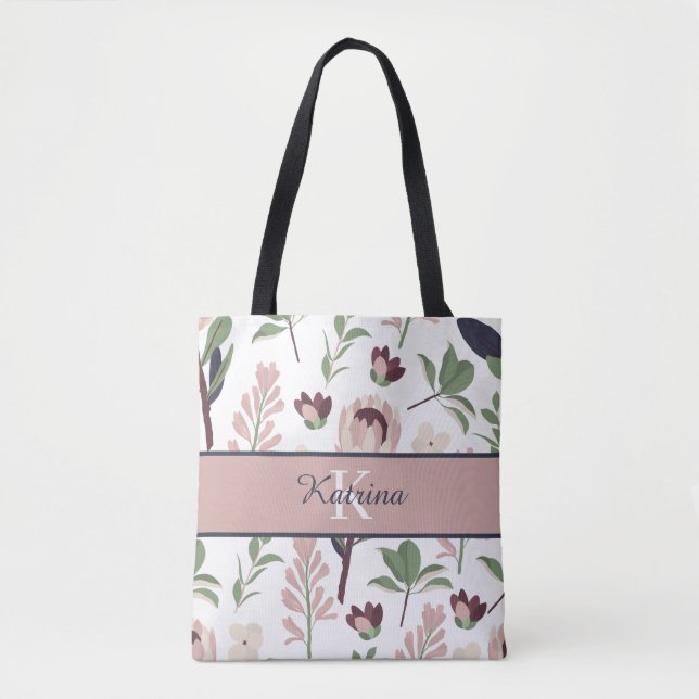 Bolsa de mão com flores monogramadas (Frente)
