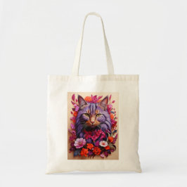 Bolsa de mão com ilustração de gato