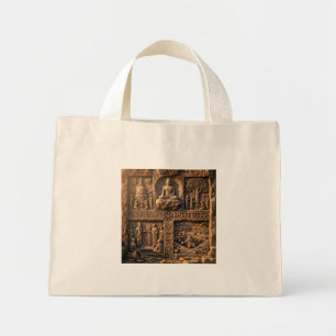 Bolsa de mão com inscrição em pedra antiga patrimô