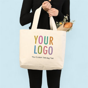 Bolsa de mão com logotipo grande em 2 lados 100% a