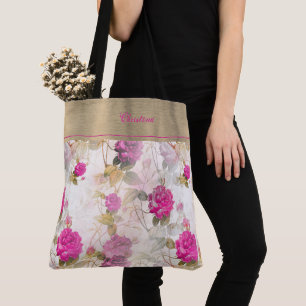 Bolsa de mão com monograma da Rose na moda
