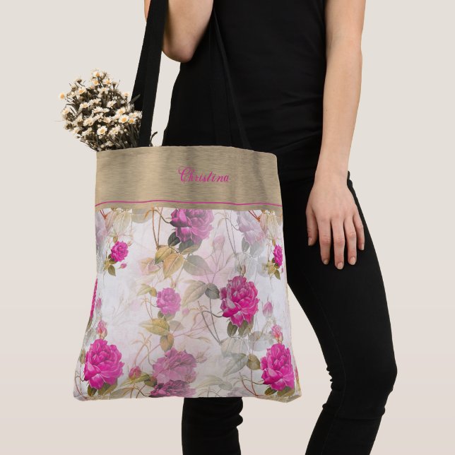 Bolsa de mão com monograma da Rose na moda (Close Up)