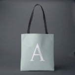 Bolsa de mão com monograma e nome personalizados<br><div class="desc">Presente com monograma e nome personalizados
caracteriza monograma e nome personalizados em estilo de fonte serif clássico.</div>
