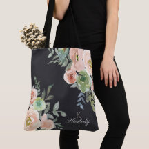 Bolsa de mão com monograma inicial verde pastel na