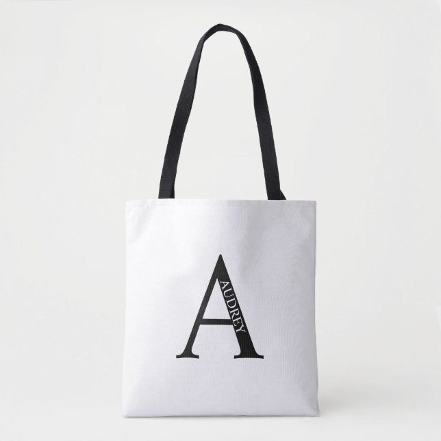 Bolsa de mão com monograma personalizado e nome (Frente)