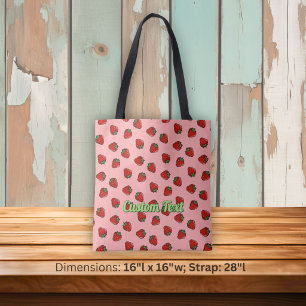 Bolsa de mão com padrão de ícone de morango