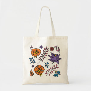 Bolsa de mão com padrão floral