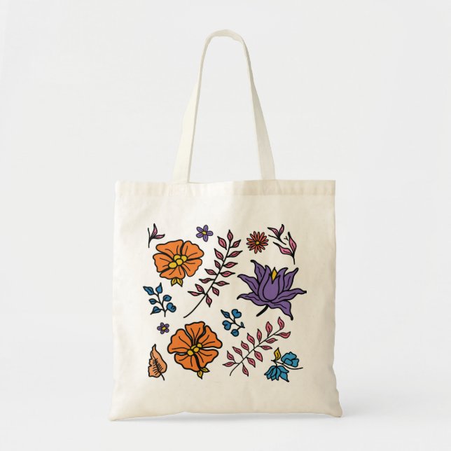 Bolsa de mão com padrão floral (Frente)
