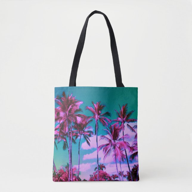 Bolsa de mão com Palmeiras Tropicais (Frente)