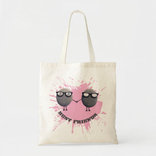 Bolsa de mão com respingos de tinta rosa Amigas in