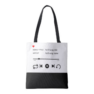 Bolsa de mão com título de música personalizado   