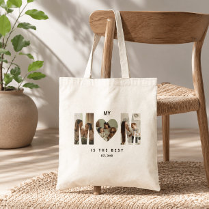 Bolsa de Mão Coração MOM com Foto Personalizada na