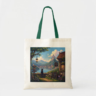 Bolsa de mão Cozy Pixel Fantasy Riverside
