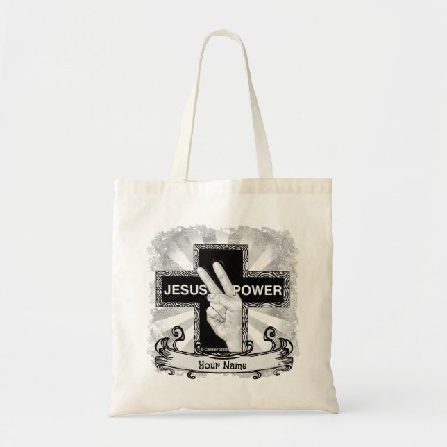 Bolsa de mão cristã Jesus Power (Frente)