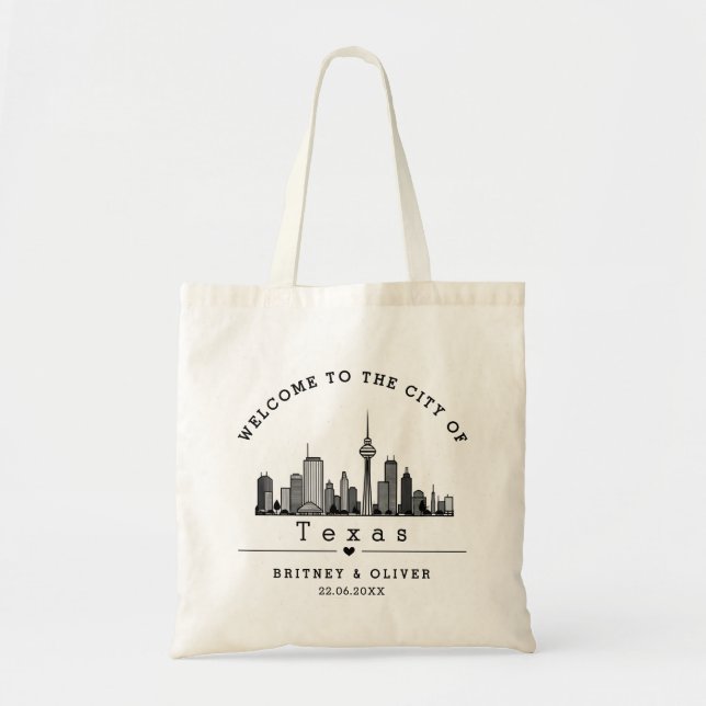 Bolsa de mão da silhueta de Dallas – Lembrança de  (Frente)