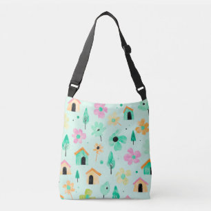 Bolsa de mão de arte floral moderna